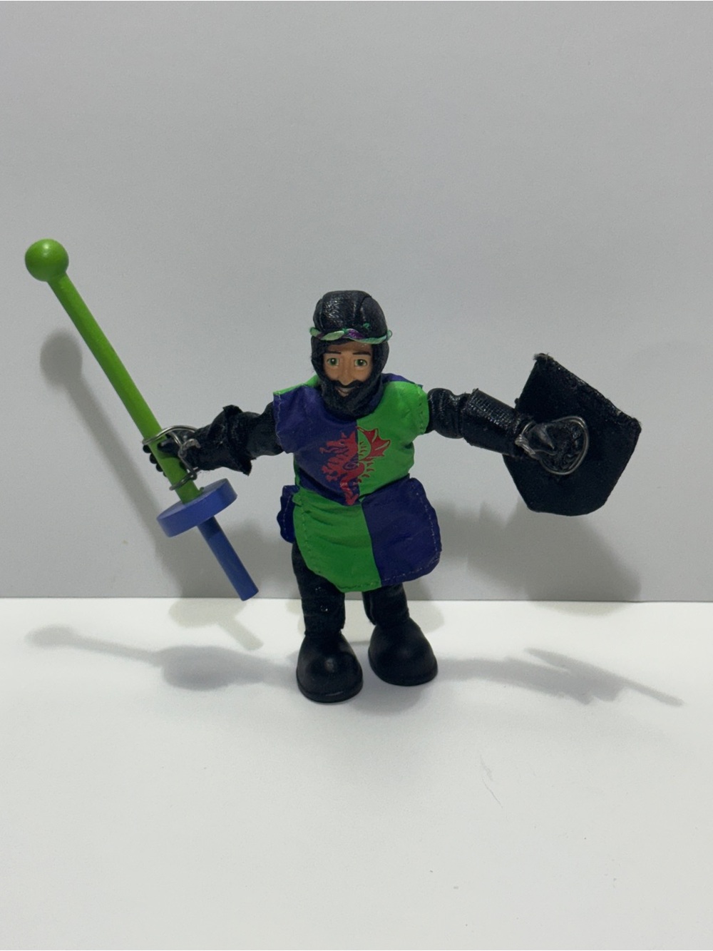 VTG Fisher Price Odyssey Toys Dark Knight Byron Green Purple Action Figure Toy